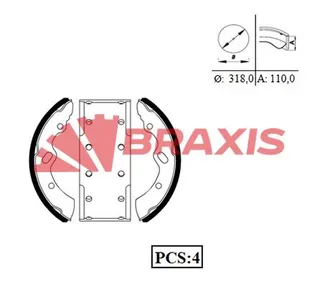 Fren Pabuclu Balata On / Arka Mitsubishi Fuso Canter Fe659 Fe859 K6722