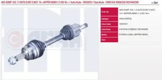 Aks Komp. Sol 1.3 Mjtd Euro 5 Mot. 13=>-Bipper-Nemo 1.3 Hdi 10=> Fiat Fiorino Peugeot Bipper Citroe Diş:25 İç:24