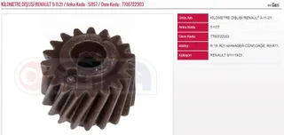 Kilometre Dişlisi Renault R9/R11/R21