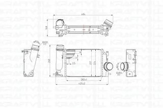 Intercooler Nissan Qashqai J11 Kasa 1,5 Dci 2013> Xtrail T32 Dig T 1,6 2015> Megane 4 Kadjar 1,2 1,5