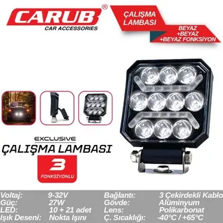 Projektör10-30v 30w Mercek Cop Led Yuvarlak