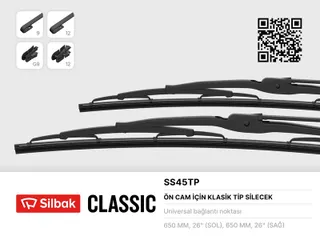 SILBAK SS45TP Silecek Süpürgesi 650mm Volvo Fh12-Iveco Euro Cargo-Tech-Stralis-Trakker-Mercedes Atego-Axor-Benz 17 22-3336-1729-4850