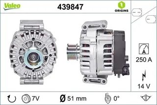 Alternator (14v 250a) X-Class 470 18>20 W463 15>18 W222 13>17 Sprinter 906 09> 907 910 18>