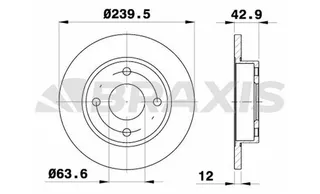 On Fren Aynasi Fiesta Iii / Iv 89>000 Ford Ka 96>00 Mazda 121 Iii 96>03 Olcu : (240 X 12×4b)