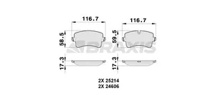 Arka Fren Balatasi A6 (4g2) A6 Avant (4g5) 2,8 Fsi / 2,8fsi Quattro / 2,0tdi / 3,0tdi / 3,0tdi Quatt