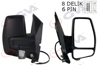 GVA 1032214 Diş Dikiz Aynasi Sağ Transit Custom V362 12>17 Elektirikli Isitmali Desenli Sinyalli