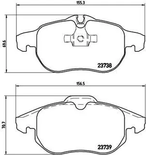 VALEO 671678 Ön Fren Balatasi Astra H 05>10 Vectra C 08.02> Zafira B 05>10 Saab 9.3 02> Croma 06.05>