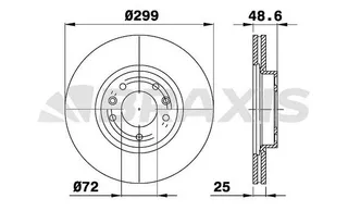 On Fren Aynasi Havali Mazda 6 1,8 2,2 D 08>13 299x5