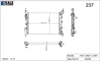 Radyatör Fiat Linea 1.4 Mpi 2 Sira Al+Pl Sistem (Benzinli)