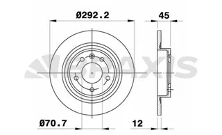 Arka Fren Diski Astra J 1.3cdti 1.4 1.6 1.7 Cruze Zafira C 1.4 / 1.6 / 1.8 / 2.0 Cdti 09>>