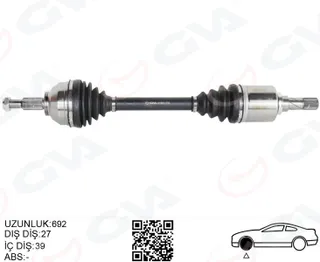 GVA 4419613 Ön Aks Sol Renault Trafic Ii 01>14 2.0dci Opel Vivaro 01>14 2.0cdti
