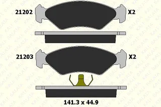 Disk Fren Balatasi Ön Ford Courier 96>, Fiesta 98>, Fiesta Iii 89-95, Fiesta Iv 95-02, Ka 96-08