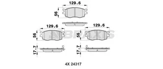 On Fren Balatasi Hyundai Accent Era 2006-2012 Kia Rio 2006-2012 I20 2008->