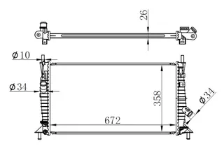 GVA 3135142 Su Radyatörü Ford Focus 04> 1.6 Tdci-Benzinli Mazda 3 1.4 1.6 03>09 Volvo C30 C70 S40 V50 1.6d 1.6 1.8 06>12 Brazing