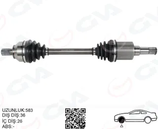 GVA 4435037 Aks Komple Ön Sol Ford Focus-C Max 04> 1.6 Zetec Benzin Otomatik