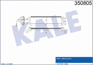 VEKA 42-1913 Turbo Radyatörü Intercooler Foprd C- Max Ii 1.5 Ecoboost 2010 Focus Iii 1.5 Eco Boost 2011 2015 Kuga Ii 1.5 Ecobosst 2013
