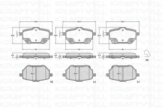 Arka Fren Balatasi Toyota Corolla 1.6 Benzinli 19> Yaris Cross 1.5 - 1.5 Hybrid 20>