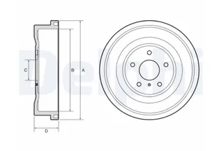 DELPHI BF669 Kampana Fren Ford Courier 23> Dış: 304mm/ İç:141mm