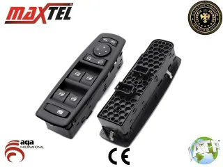 Cam Acma Kapama Anahtari Sol Cerceveli Siyah Renk Dortlu Megane Iii  Laguna Iii Cift  Soket  19 Pin