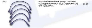 Buji + Bobin Kablosu 85007441 Fiat Dkş Doğan Şahin Kartal Serçe 124em