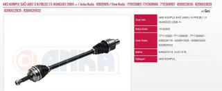 On Aks Sağ Absli Kangoo 06-08-Clio 1,5 Dci 06--> Kalin Freze (Ic Freze:23-Dis Freze:23-Uzunluk:724-A