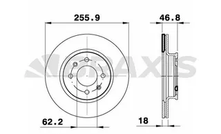 On Fren Disk Aynasi Havali Hyundai I20 2012-> (256x4)