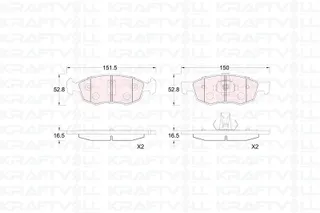 On Fren Balatasi Fiat Doblo 01>06 Fiat Albea Palio 96> Dacia Logan 06>