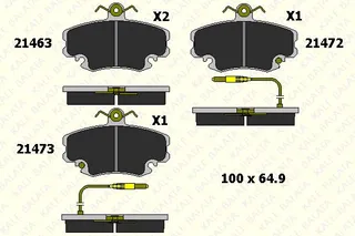 Disk Fren Balatasi Ön Fişli Renaultr9-R11-R19-R21-Clio I-Ii-Megane I-Expres-Symbol I-Ii-Twingo-Logan