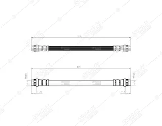 Arka Fren Hortum Citroen C3 Iii 2013/- C-Elysee 2012/- 207 - 208 2006/- 301 2012/- 2008 2013/-