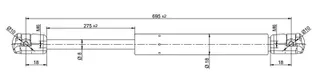 Bagaj Amortisoru Vaneo 414 02>04 ( Basinc: 640 Newton  )