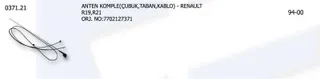 Anten Komple (Çubuk Taban Kablo) Renault R19- R21 7702127371