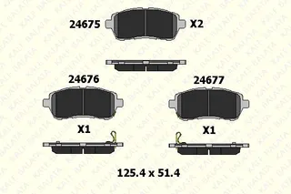 Ön Fren Balatasi Ford Fiesta Vi 08> / Suzuki Swift 10> / Daihatsu Sirion 08> / Mazda Ii 07>