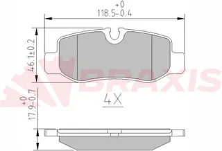 Fren Balatasi Arka V-Class W447 14> Vito W447 14>