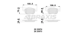 On Fren Balatasi Volvo S60 01>S80 98 06 V70 I Ii 97> Xc70 00>