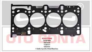 OTC-42427506 Silindir Kapak Contasi ( 1 Kertik ) Doblo Fiorino Grande Punto Linea Panda 1.3 Mtj