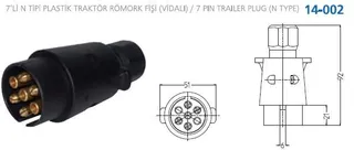 7'Li N Tipi Plastik Traktör Römork Erkek (Vidali)