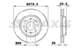 On Fren Aynasi Havali 276mm Lancer 03> Galant 01>