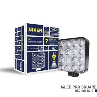 Çalişma Lambasi 16 Led Kare Kalin Tip