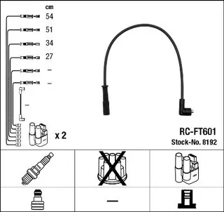 Buji Kablosu Fiat Palio / Siena 1.2 8v 96-01 (Rc-Ft601)