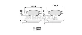 On Fren Balatasi Fiesta 89> 02 Ford Ka 96>08 Mazda 121 Iii 96>03