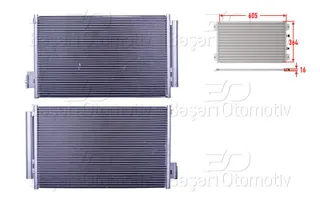WISCO 3143277-00 Klima Radyatoru 605x364x16 Fiat500l. Egea 1.4 12>