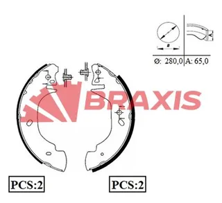 Arka Fren Pabuclu Balata Transit T15 2.5d 80ps / 100ps 92>00 Avrupa 91>94 (+1mm)