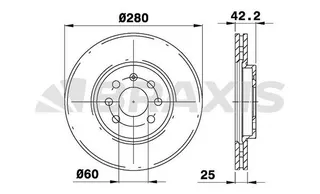 On Fren Diski Astra H 1.4 1.6 04> Meriva 1.6 03> Combo 1.3 Cdti