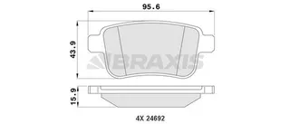 Arka Fren Balatasi Kangoo Iii 08> Mercedes Citan 13>21 1.2 Tce 1.5 Dci 1.6