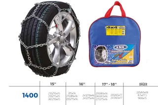 KNK4 1400 Patinaj Zinciri 4x4 Jeep - Minibüs Ve Hafif Tic.Araç Zincir Ebatlari İçin Resime Bakiniz