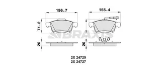 On Fren Balatasi Fiat Doblo Iii 500l 10> Opel Combo 12> Lancia Delta Iii 09>14