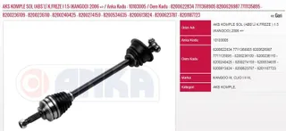 On Aks Sol Absli Kangoo-Clio 1,5 Dci 06--> (Dis Freze:23-Abs Halka Dis Sayisi:44-Uzunluk:630)