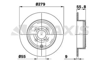 Arka Fren Diski (Aynasi) Duz Toyota Corolla 1.4 D4d 1.6 Vvti 2003-2007 (279x4)