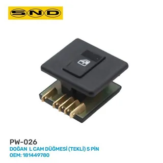 Cam Kaldirma Anahtari Fiat Doğan L - Uno Sağ (Tekli) 5 Pin Oem: 181449780