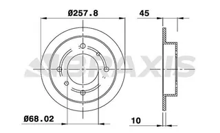Arka Fren Aynasi Duz Primera P10 P11 96>02 1,6 2,0 Almera Ii 1,5 00>06 258×4
